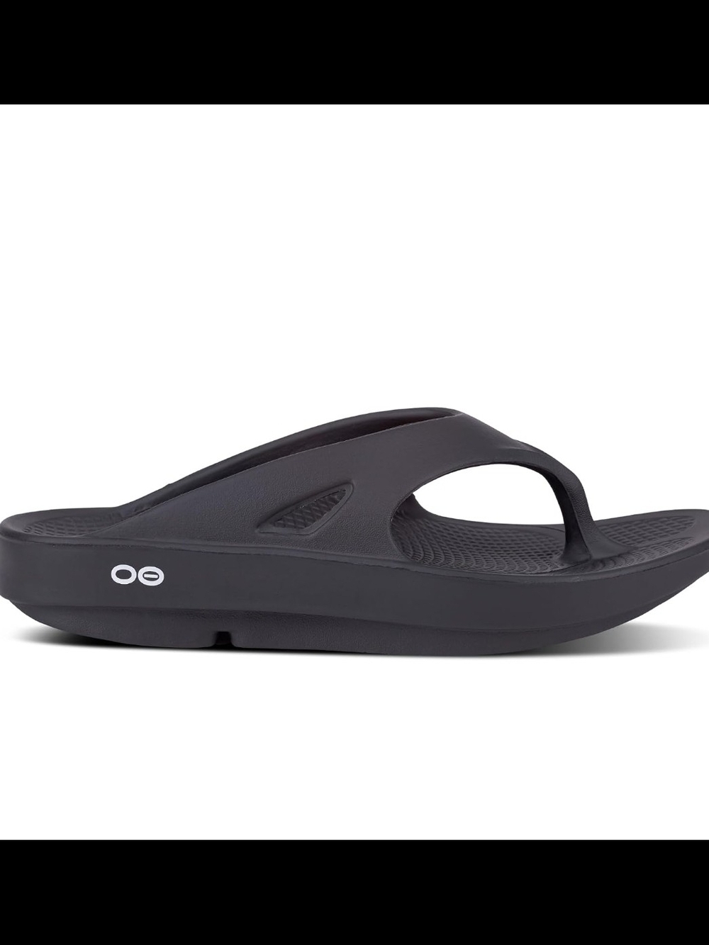 Oofos Black OO Foam Flip Flop Thong   Recovery Sandal - Men's 8/ Women's 10